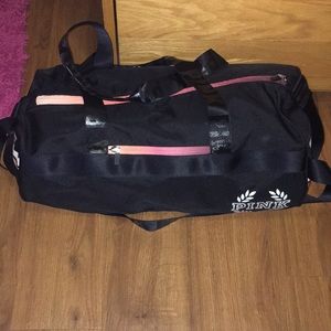 Victoria’s Secret PINK Black Striped Duffle Bag